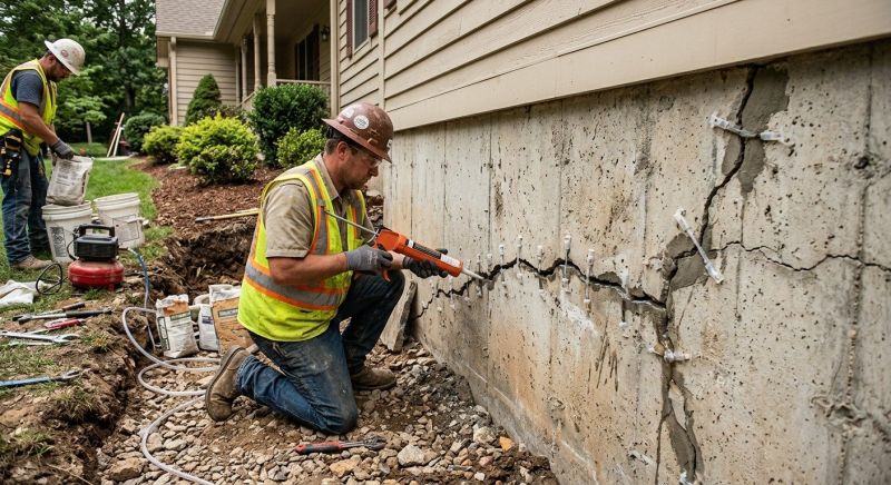 Cracked Foundation Repair in Senoia, GA