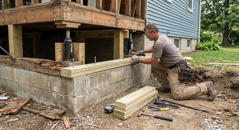 Sinking Foundation Repair in Dekalb County, GA
