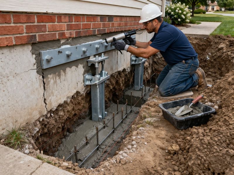 Sinking Foundation Repair in Hampton, GA